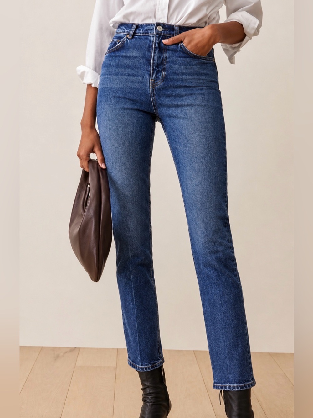Reformation Liza Ultra High Rise Straight Jeans